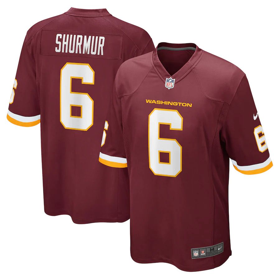 Men Washington Redskins #6 Kyle Shurmur Nike Burgundy Game NFL Jersey